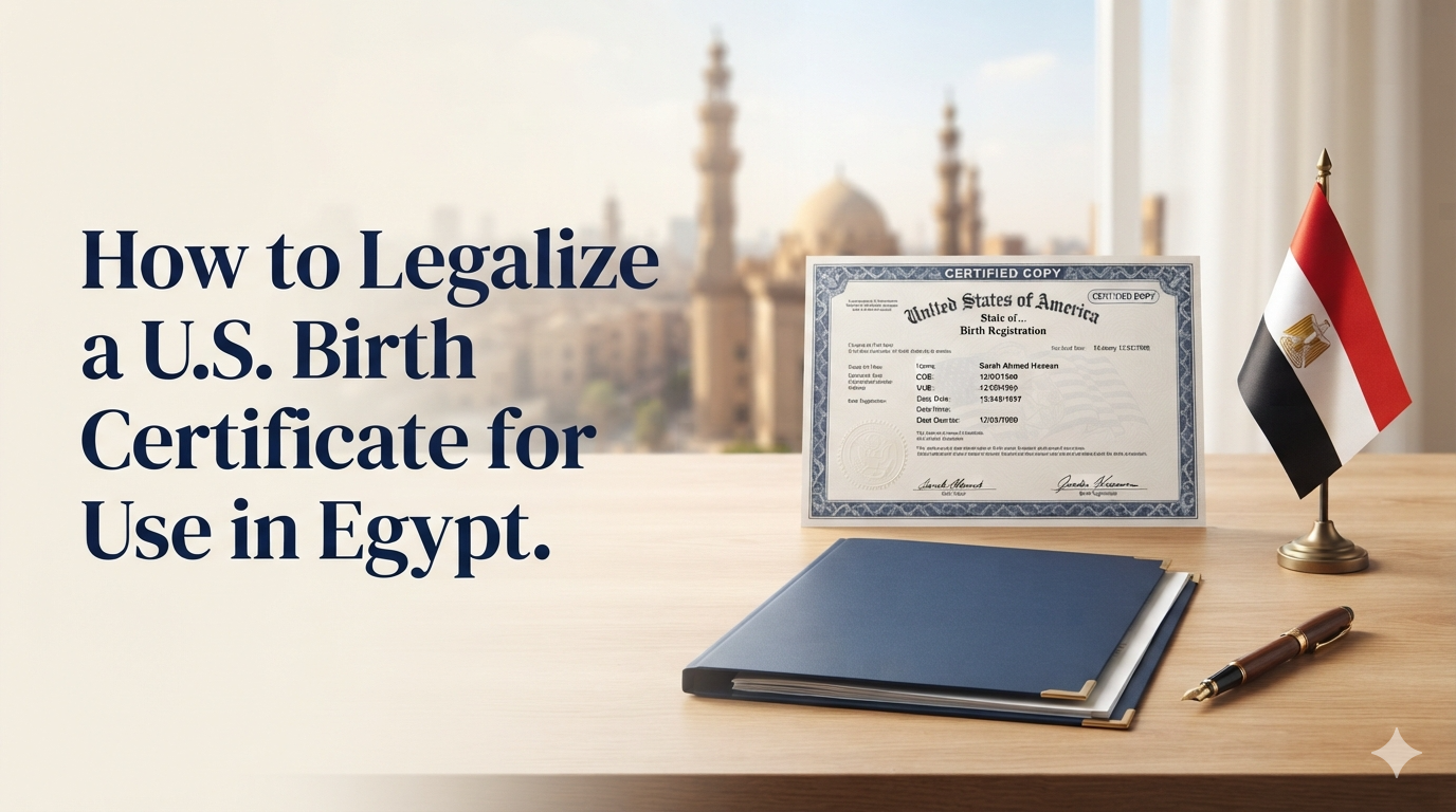 How to Legalize a U.S. Birth Certificate for Use in Egypt